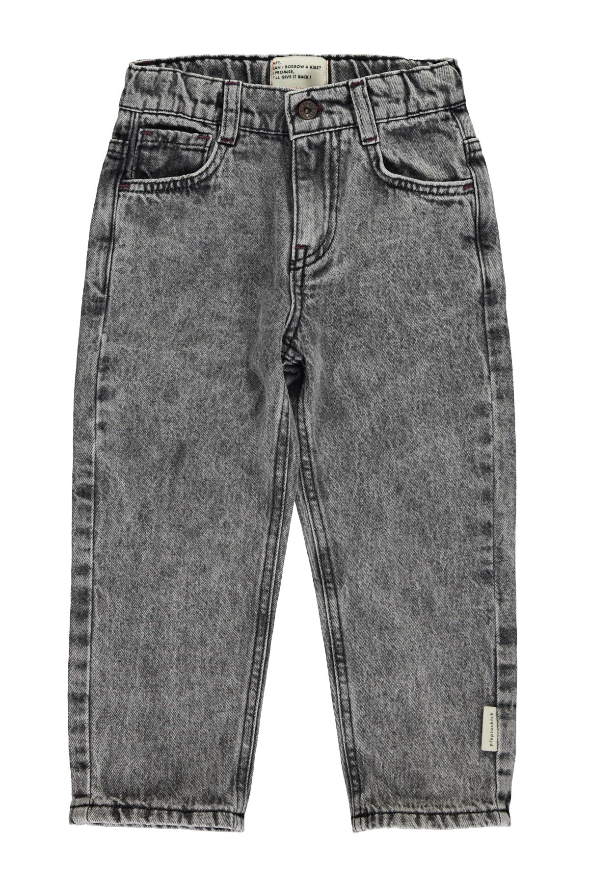 Whashed black denim