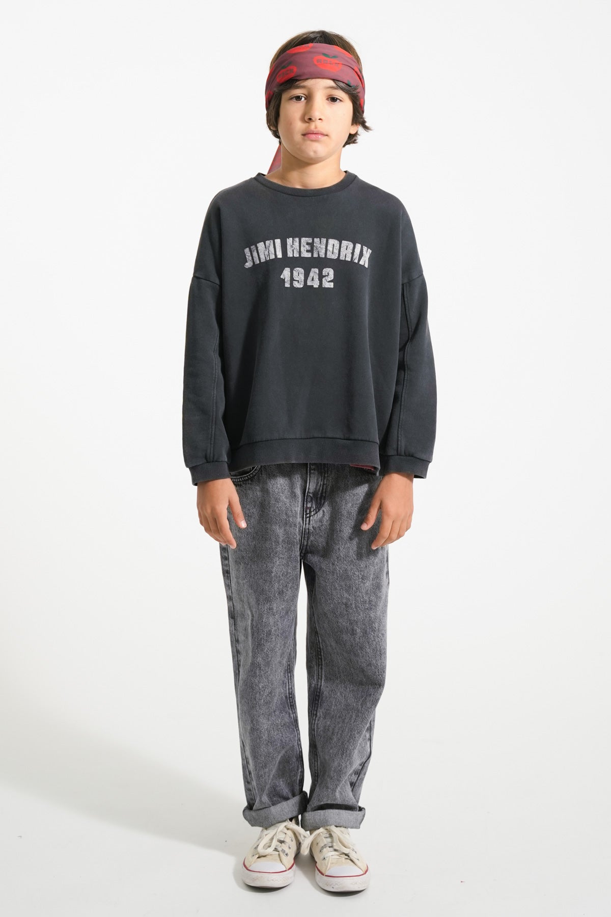 Whashed black denim