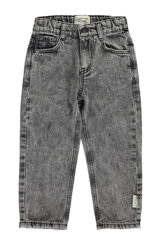 Whashed black denim